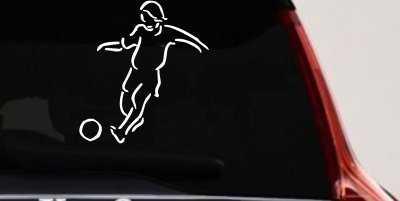 Tribal Soccer Player Decal for Car Truck Window Vinyl Sticker