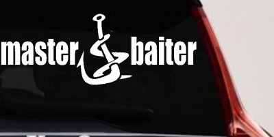 Funny Master Baiter Fishing Decal for Car Truck Window Vinyl Sticker
