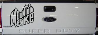 Mountain Bike Sports Car or Truck Window Decal Sticker (Black)