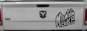 Mountain Bike Sports Car or Truck Window Decal Sticker (Matte Black)