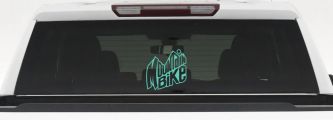 Mountain Bike Decal for Car Truck Window - Vinyl Sticker Adventure (Mint)