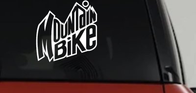 Mountain Bike Decal for Car Truck Window - Vinyl Sticker Adventure