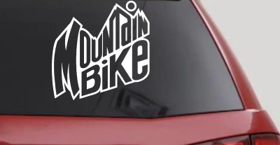 Mountain Bike Decal for Car Truck Window - Vinyl Sticker Adventure