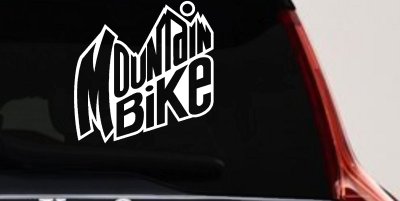 Mountain Bike Decal for Car Truck Window - Vinyl Sticker Adventure
