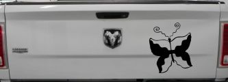 Tribal Butterfly Butterflies Car or Truck Window Decal Sticker (Black)