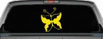 Tribal Butterfly Butterflies Car or Truck Window Decal Sticker (Yellow)