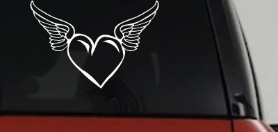 Heart With Wings Love Decal for Car or Truck Window Vinyl Sticker