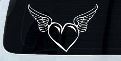 Heart With Wings Love Car or Truck Window Decal Sticker