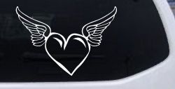 Heart With Wings Love Car or Truck Window Decal Sticker