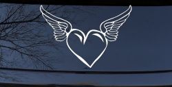 Heart With Wings Love Car or Truck Window Decal Sticker