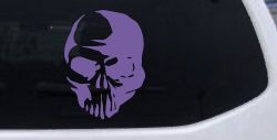 Tribal Skull Car or Truck Window Decal Sticker (Purple)