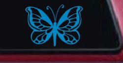 Butterfly Butterflies Car or Truck Window Decal Sticker (Blue)