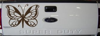 Butterfly Butterflies Car or Truck Window Decal Sticker (Brown)