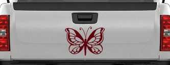 Butterfly Car Window Decal Vinyl Sticker Truck Laptop Decor (Purple Red)