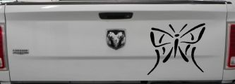 Tribal Butterfly Butterflies Car or Truck Window Decal Sticker (Black)
