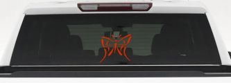 Tribal Butterfly Car Truck Window Vinyl Decal Sticker Decor (Orange Red)