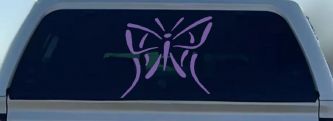 Tribal Butterfly Butterflies Car or Truck Window Decal Sticker (Purple)