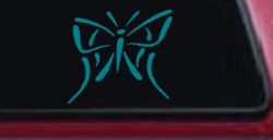 Tribal Butterfly Butterflies Car or Truck Window Decal Sticker (Turquoise Blue)