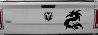 Tribal Dragon Car or Truck Window Decal Sticker (Black)