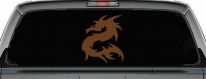Tribal Dragon Car or Truck Window Decal Sticker (Copper)