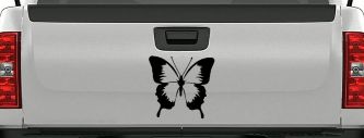 Butterfly Butterflies Car or Truck Window Decal Sticker (Black)