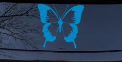 Butterfly Butterflies Car or Truck Window Decal Sticker (Blue)