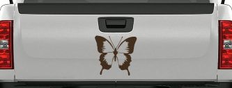 Butterfly Butterflies Car or Truck Window Decal Sticker (Brown)