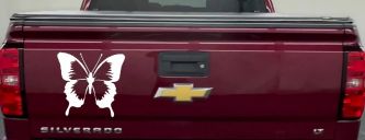 Butterfly Butterflies Car or Truck Window Decal Sticker (White)
