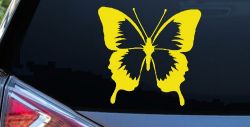 Butterfly Window Decal Sticker for Cars Trucks Vinyl Art (Yellow)