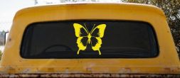 Butterfly Window Decal Sticker for Cars Trucks Vinyl Art (Yellow)