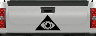 Illuminati Eye Car or Truck Window Decal Sticker (Black)