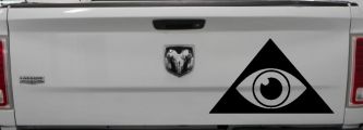Illuminati Eye Car or Truck Window Decal Sticker (Matte Black)