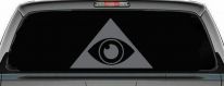 Illuminati Eye Decal Sticker for Car Truck Window - Vinyl Graphic (Silver)