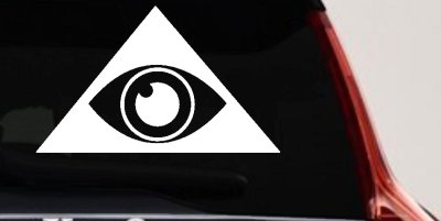 Illuminati Eye Decal Sticker for Car Truck Window - Vinyl Graphic
