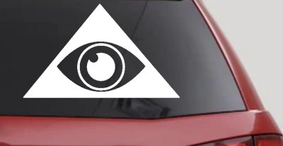Illuminati Eye Decal Sticker for Car Truck Window - Vinyl Graphic