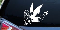 Tinkerbell Tinker Bell Laying Fairy Tale Cartoons Car or Truck Window Decal Sticker
