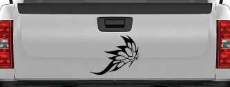 Tribal Butterfly Butterflies Car or Truck Window Decal Sticker (Black)