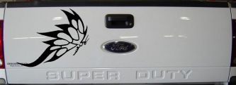 Tribal Butterfly Butterflies Car or Truck Window Decal Sticker (Black)