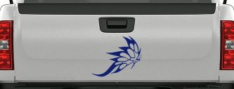 Tribal Butterfly Butterflies Car or Truck Window Decal Sticker (Navy)
