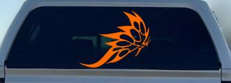 Tribal Butterfly Butterflies Car or Truck Window Decal Sticker (Orange)