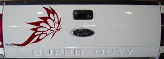 Tribal Butterfly Butterflies Car or Truck Window Decal Sticker (Purple Red)