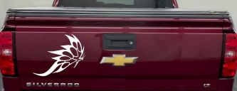 Tribal Butterfly Butterflies Car or Truck Window Decal Sticker (White)