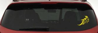 Tribal Butterfly Car Truck Window Vinyl Decal Sticker (Yellow)