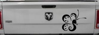 Tribal Butterfly Butterflies Car or Truck Window Decal Sticker (Black)