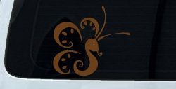 Tribal Butterfly Butterflies Car or Truck Window Decal Sticker (Copper)