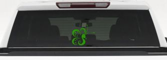 Tribal Butterfly Butterflies Car or Truck Window Decal Sticker (Lime)