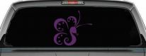 Tribal Butterfly Butterflies Car or Truck Window Decal Sticker (Violet)