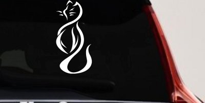Tribal Cat Decal for Car Truck Window Animal Vinyl Sticker Art