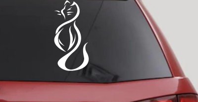Tribal Cat Decal for Car Truck Window Animal Vinyl Sticker Art
