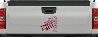 Wanna Tinker My Bell Tinkerbell Car or Truck Window Decal Sticker (Burgundy)